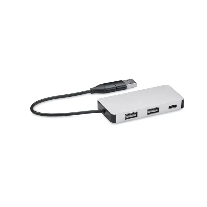 Aluminium USB hub 3 poorten