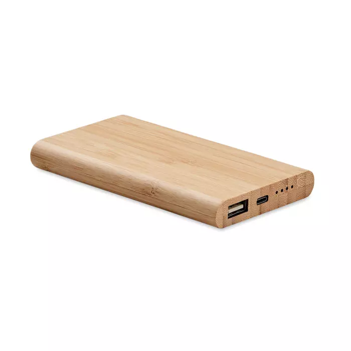 Bamboe powerbank 4000 mAh