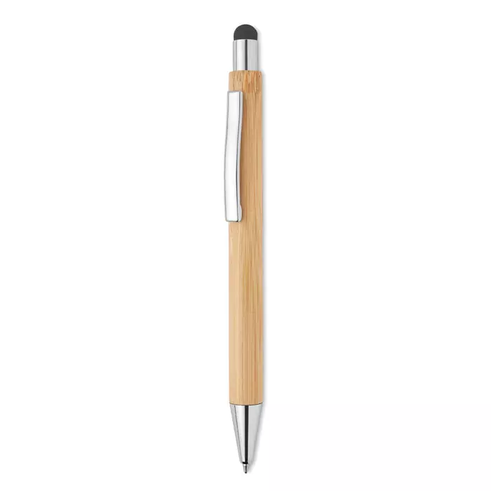 Bamboe stylus balpen