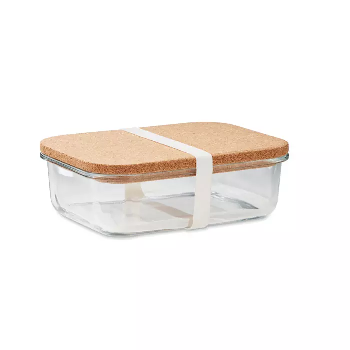 Glazen lunchbox kurken deksel