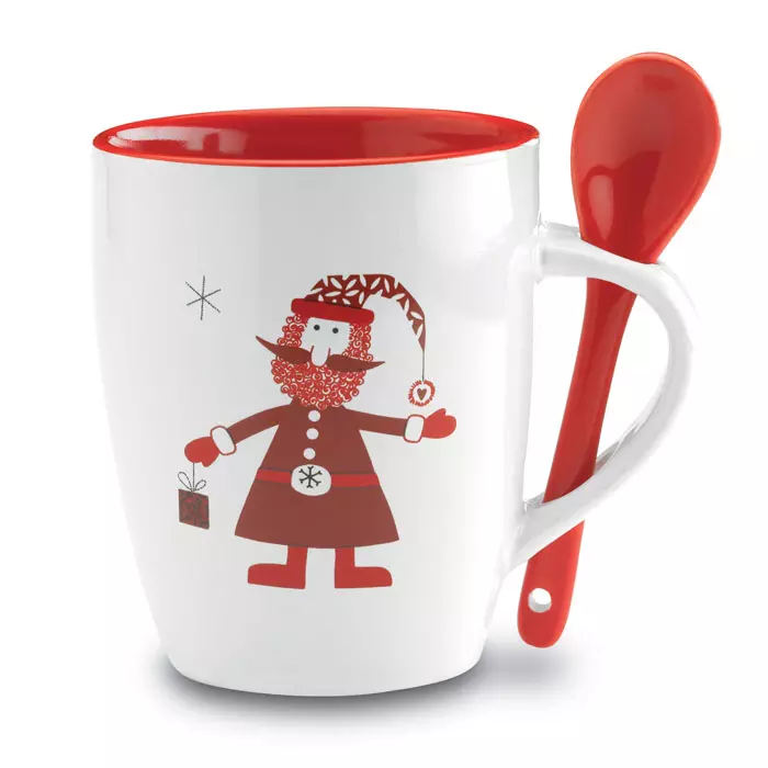 Kerstmok met lepel 250ml