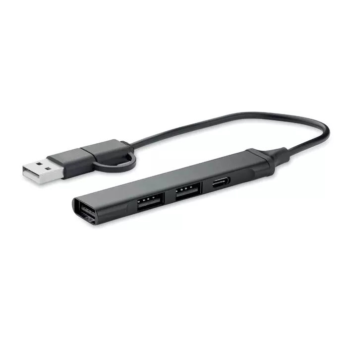 USB 4-poorts hub 19 cm