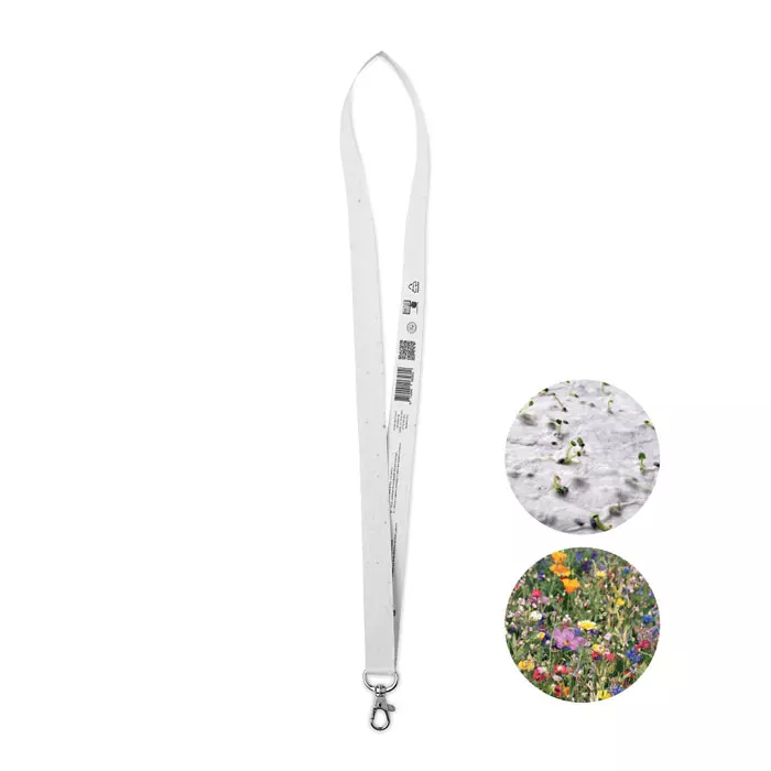 Zaadpapier lanyard met haak