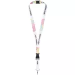 Balta sublimatie lanyard met safety breakaway sluiting en gesp