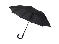 Fontana 23&quot; automatische paraplu met carbon look en gebogen handvat