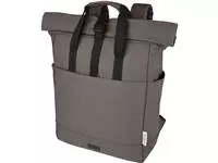 Joey 15 inch GRS gerecyclede canvas rolltop laptoprugzak 15 l