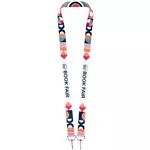 Leia sublimatie RPET lanyard met 2 sleutelhangers