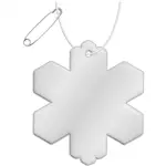 RFX™ H-10 reflecterende TPU hanger met sneeuwvlok