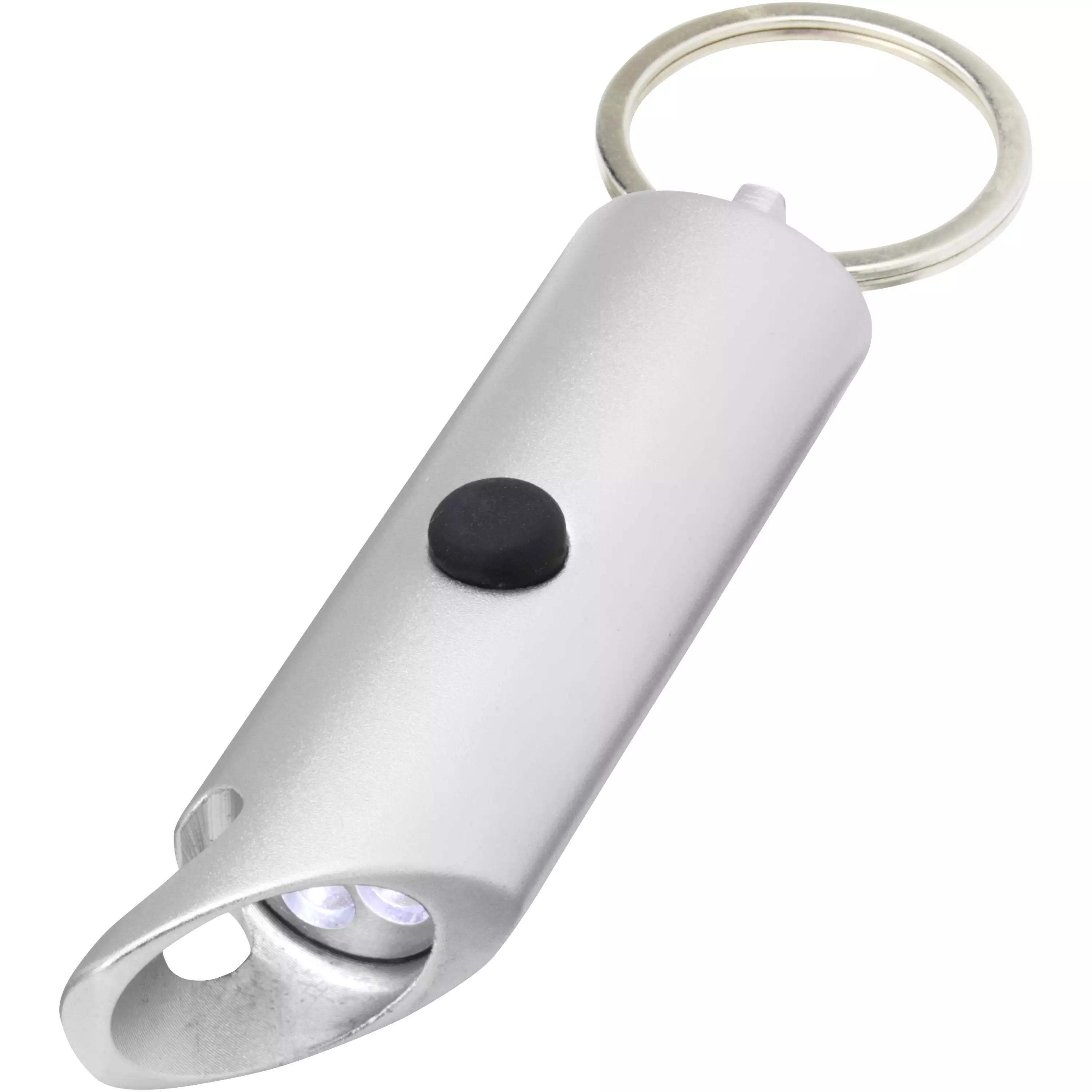 Flare led-lamp en flesopener van gerecycled aluminium met sleutelhanger