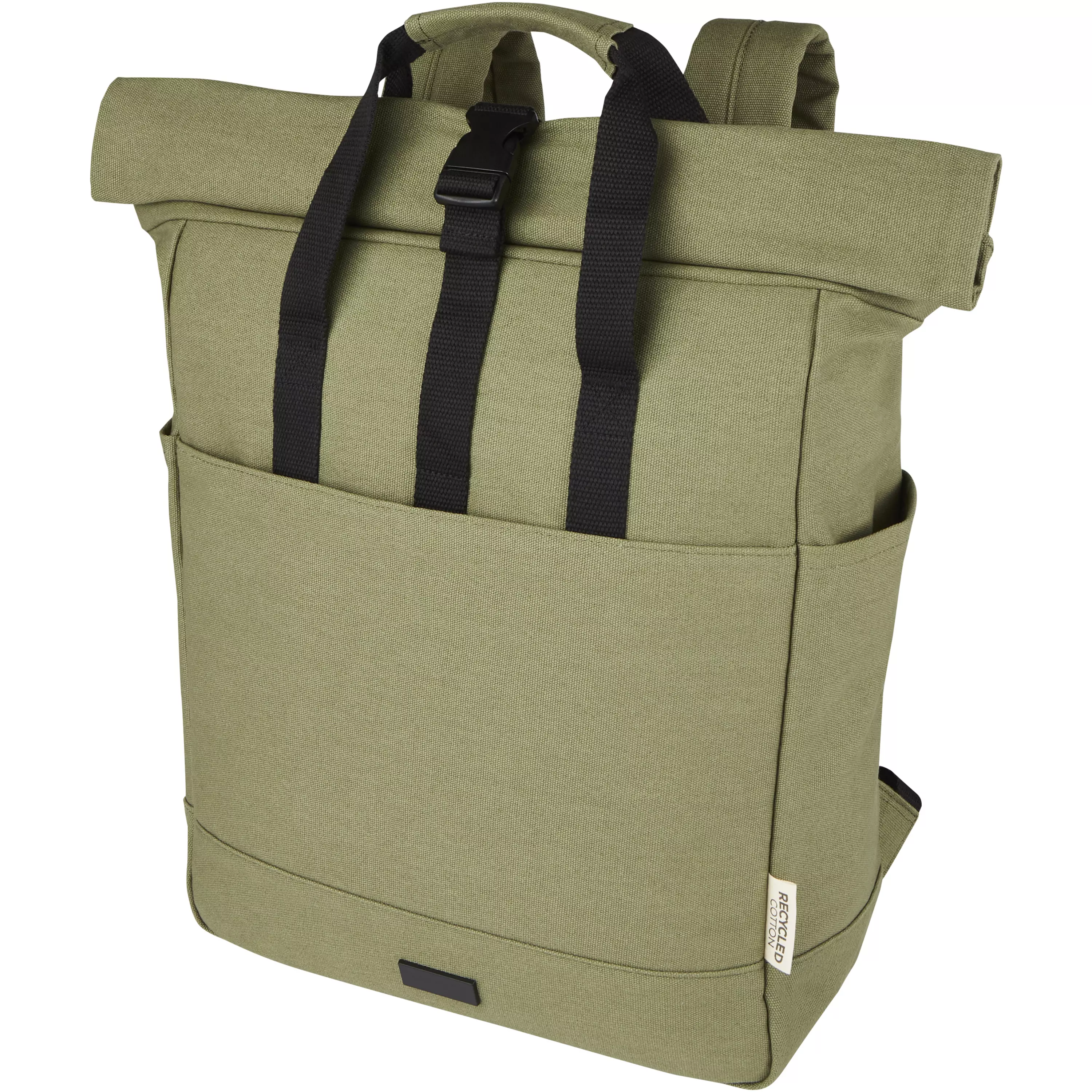 Joey 15 inch GRS gerecyclede canvas rolltop laptoprugzak 15 l