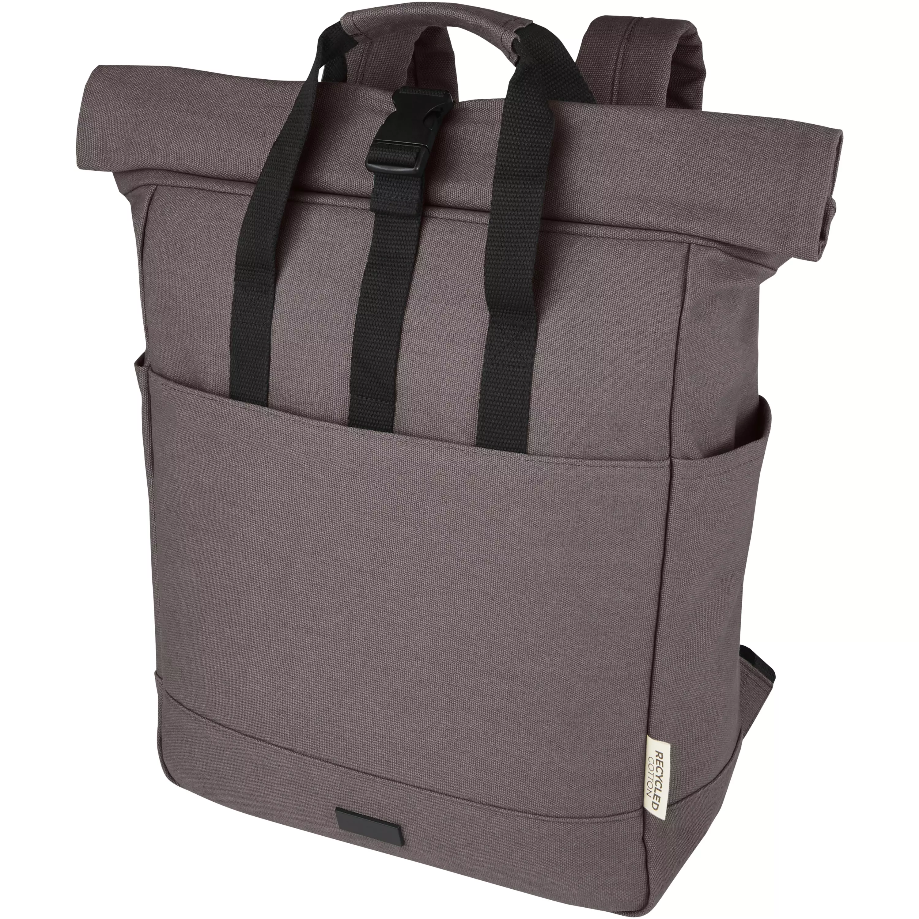 Joey 15 inch GRS gerecyclede canvas rolltop laptoprugzak 15 l