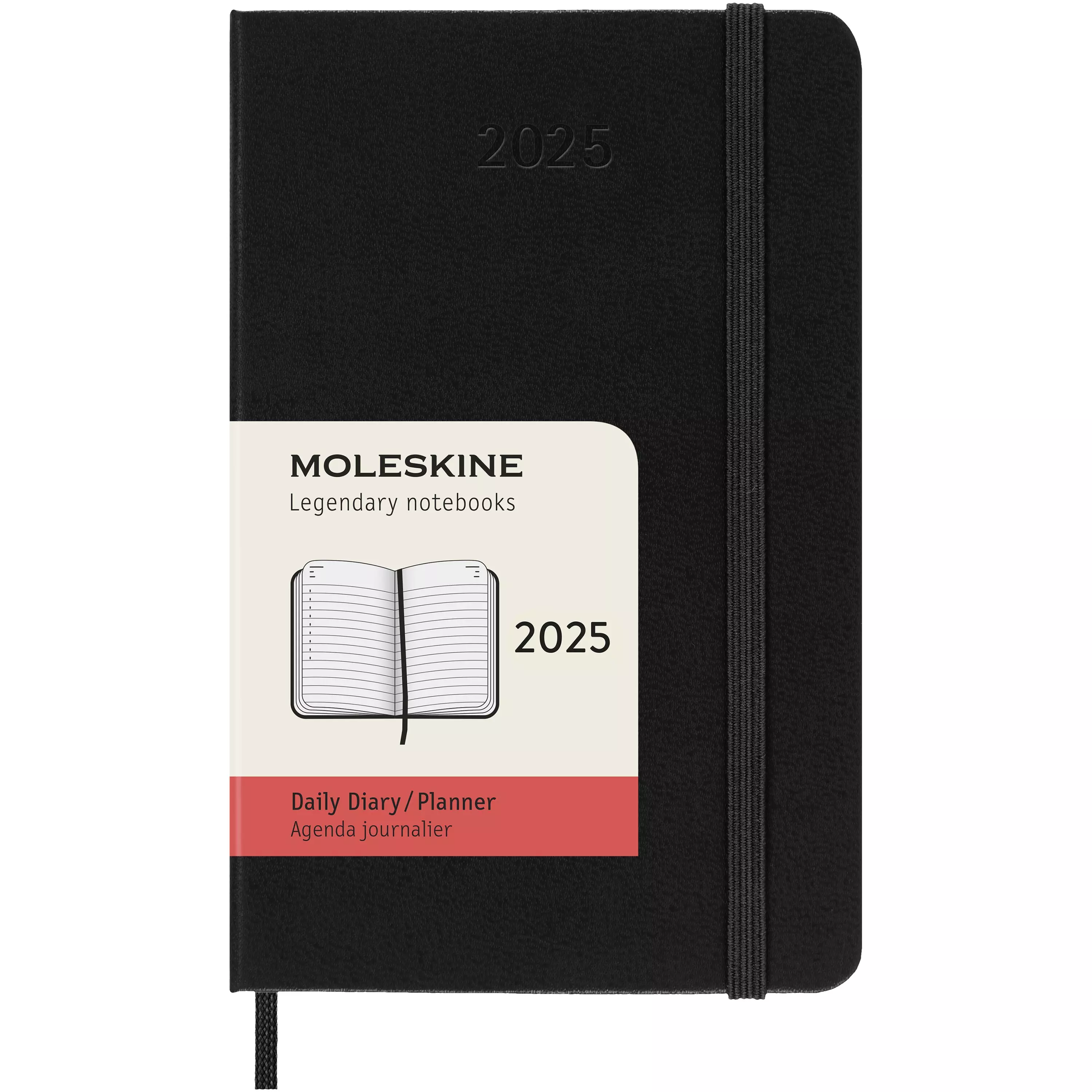 Moleskine hardback pocket dag-agenda voor 12 maanden