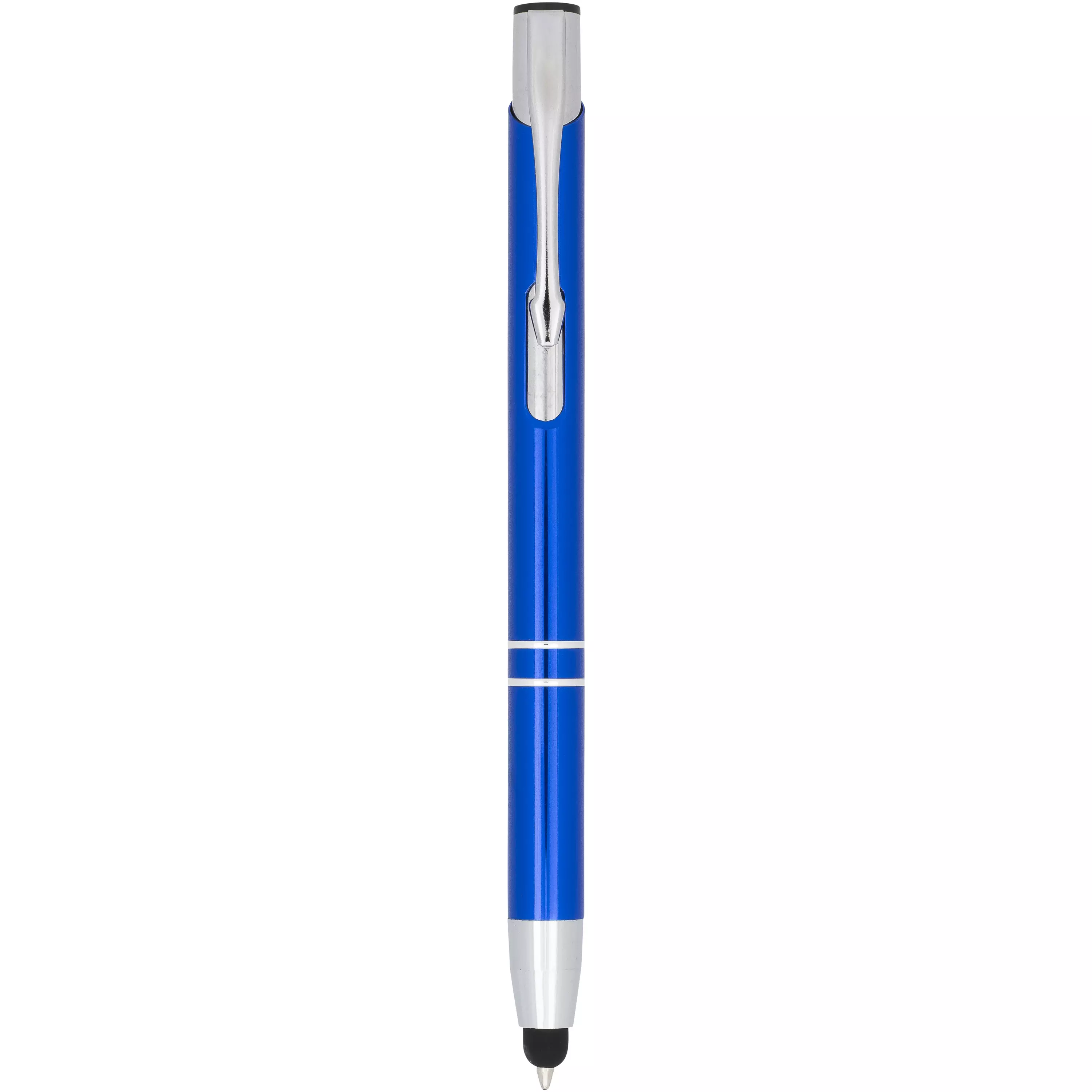 Moneta geanodiseerde aluminium stylus balpen (blauwe inkt)