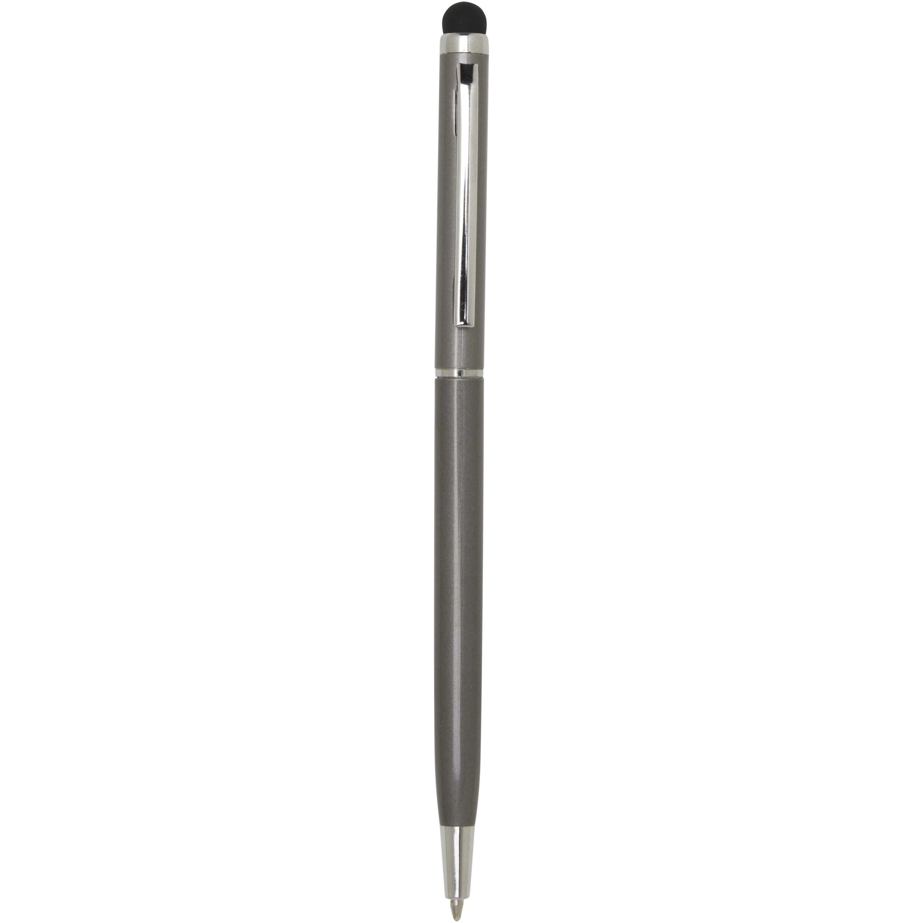 Ore aluminium balpen met stylus (blauwe inkt)