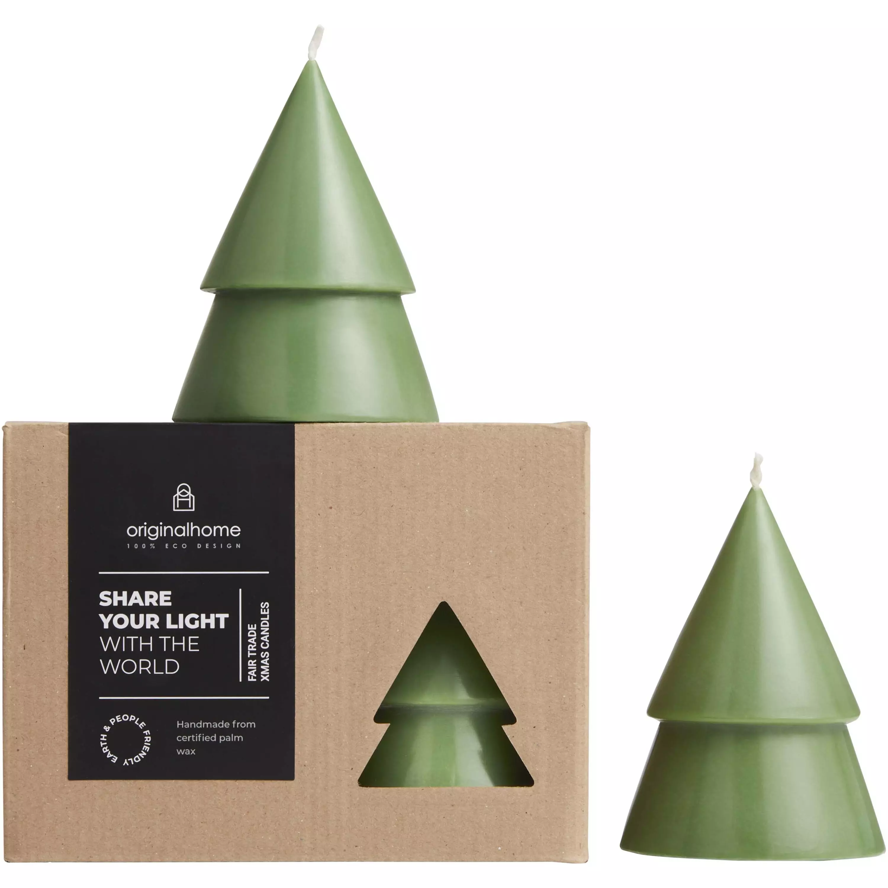 Originalhome kerstboomkaars matcha - M