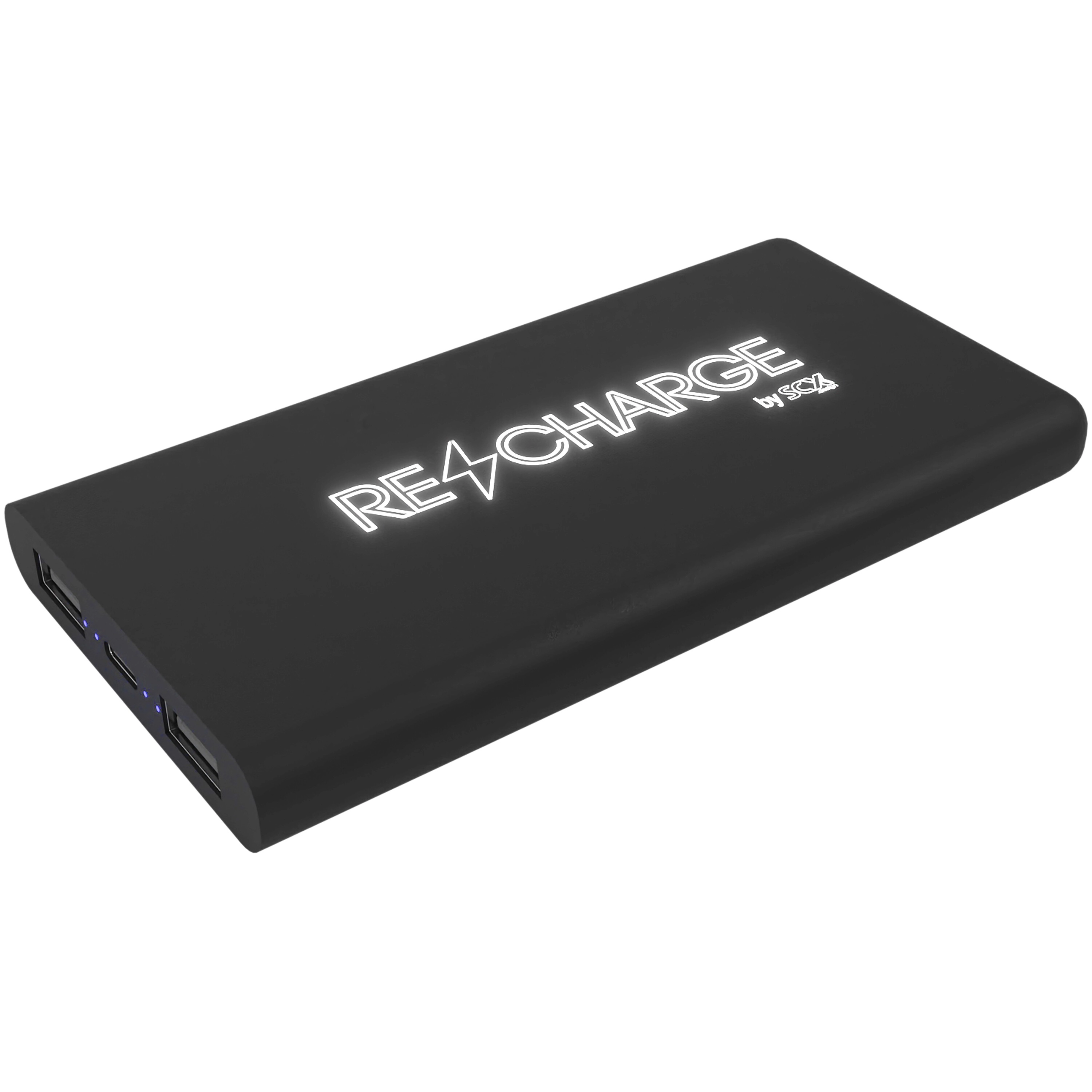 SCX.design P40 10.000 mAh draadloze rubberen powerbank met oplichtend