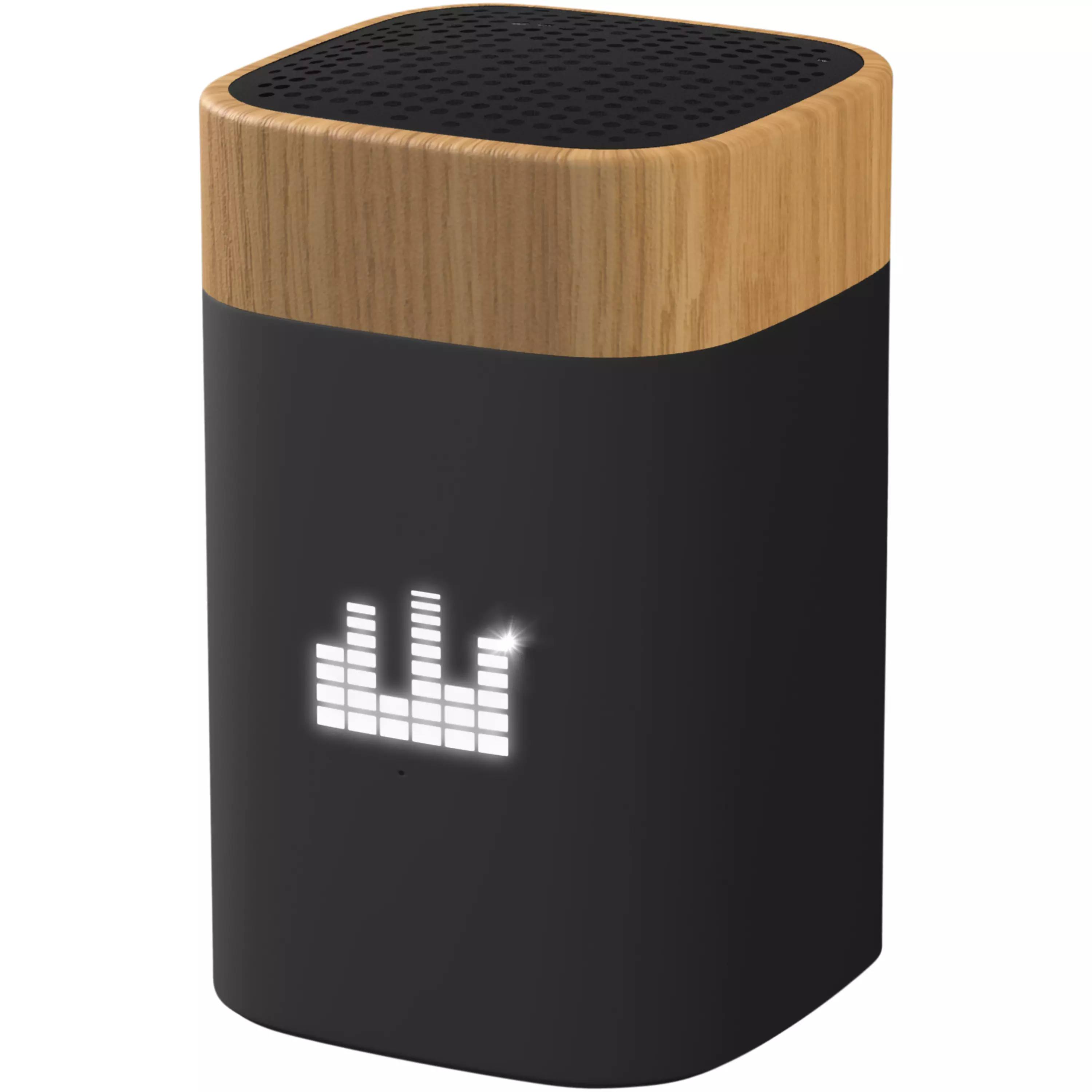 SCX.design S31 speaker 5W voorzien van hout met oplichtend logo