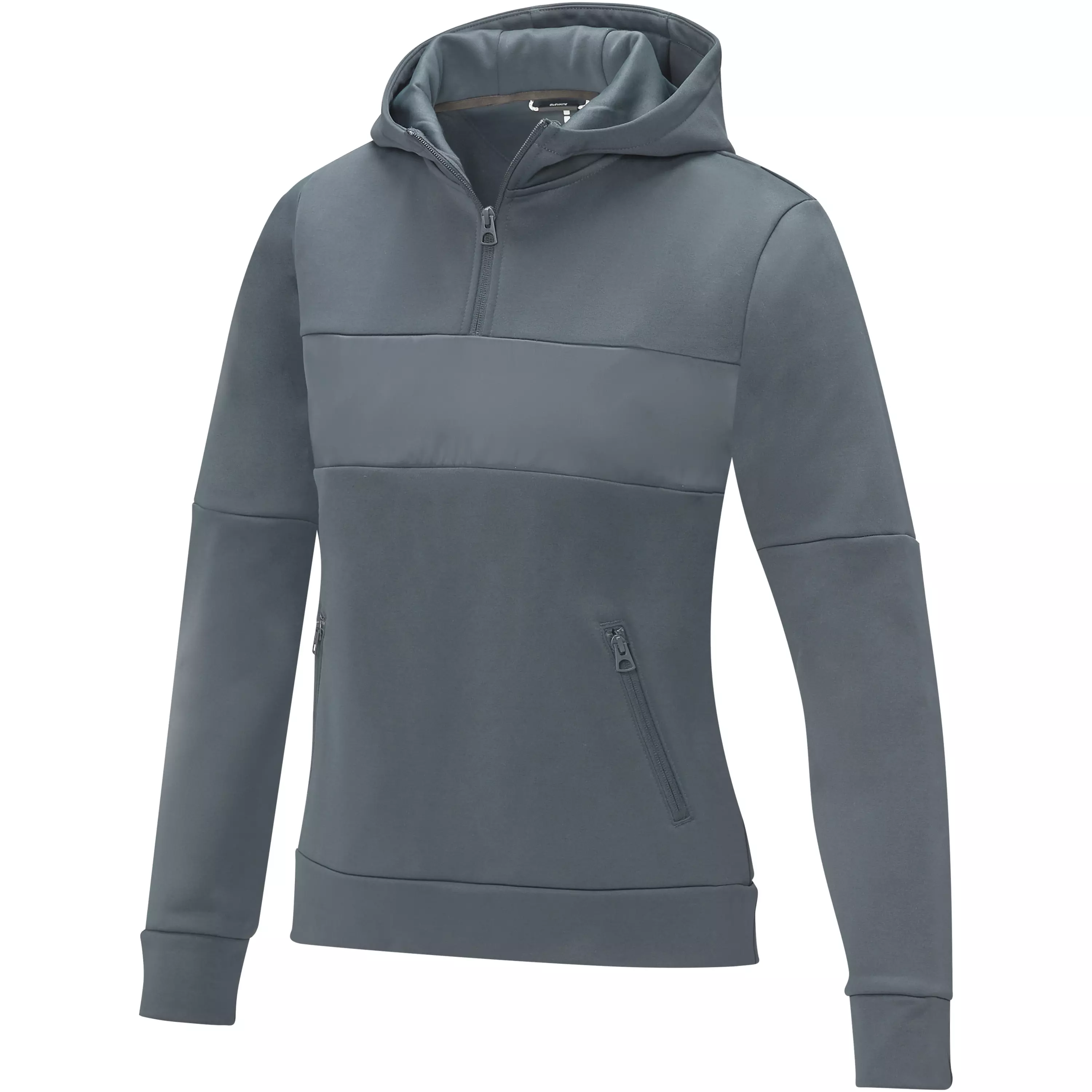 Sayan anorak dames sweater met halve rits en capuchon