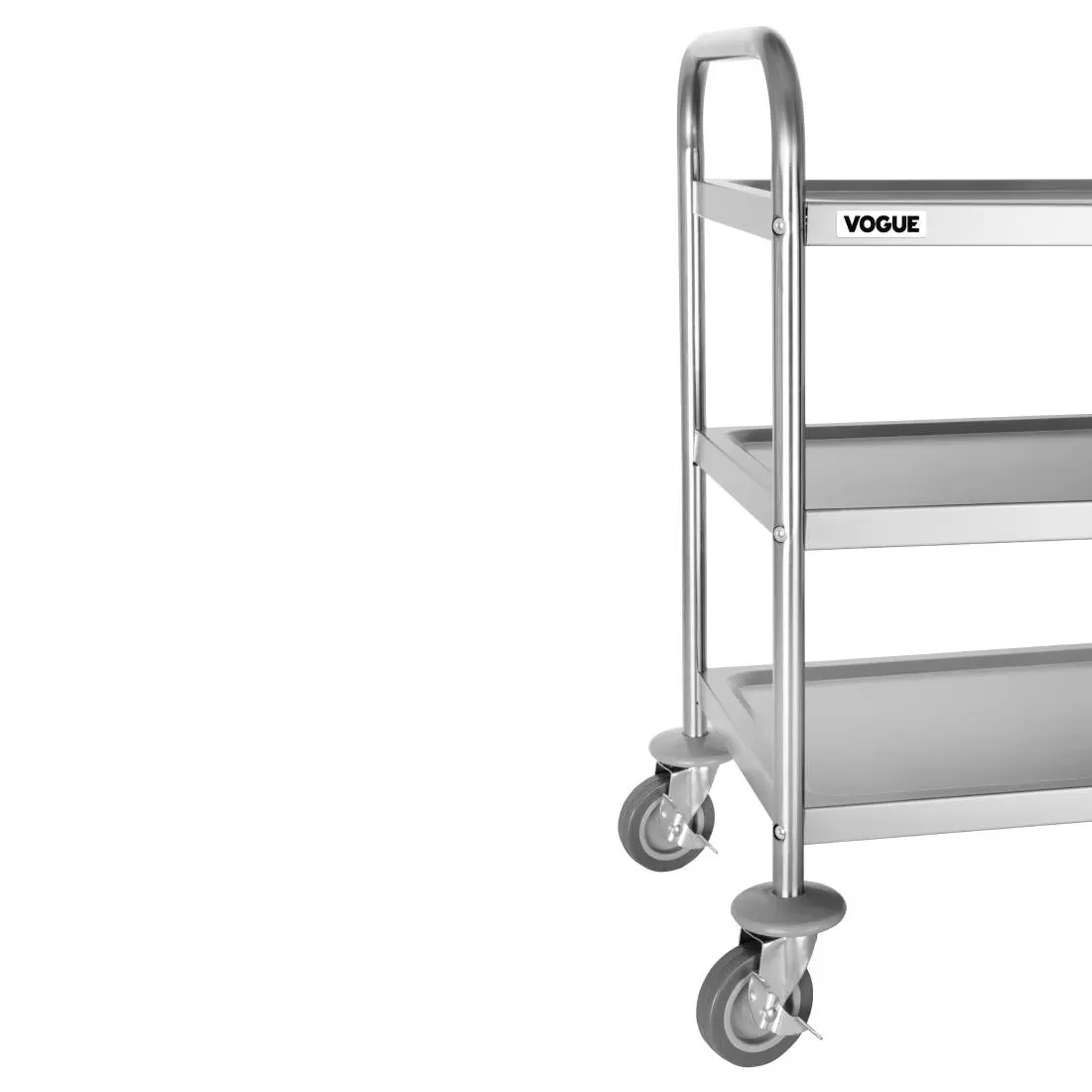 Een Vogue RVS serveerwagen 3 plateaus S - 82,5(h) x 71(b)cm koop je bij ShopXPress