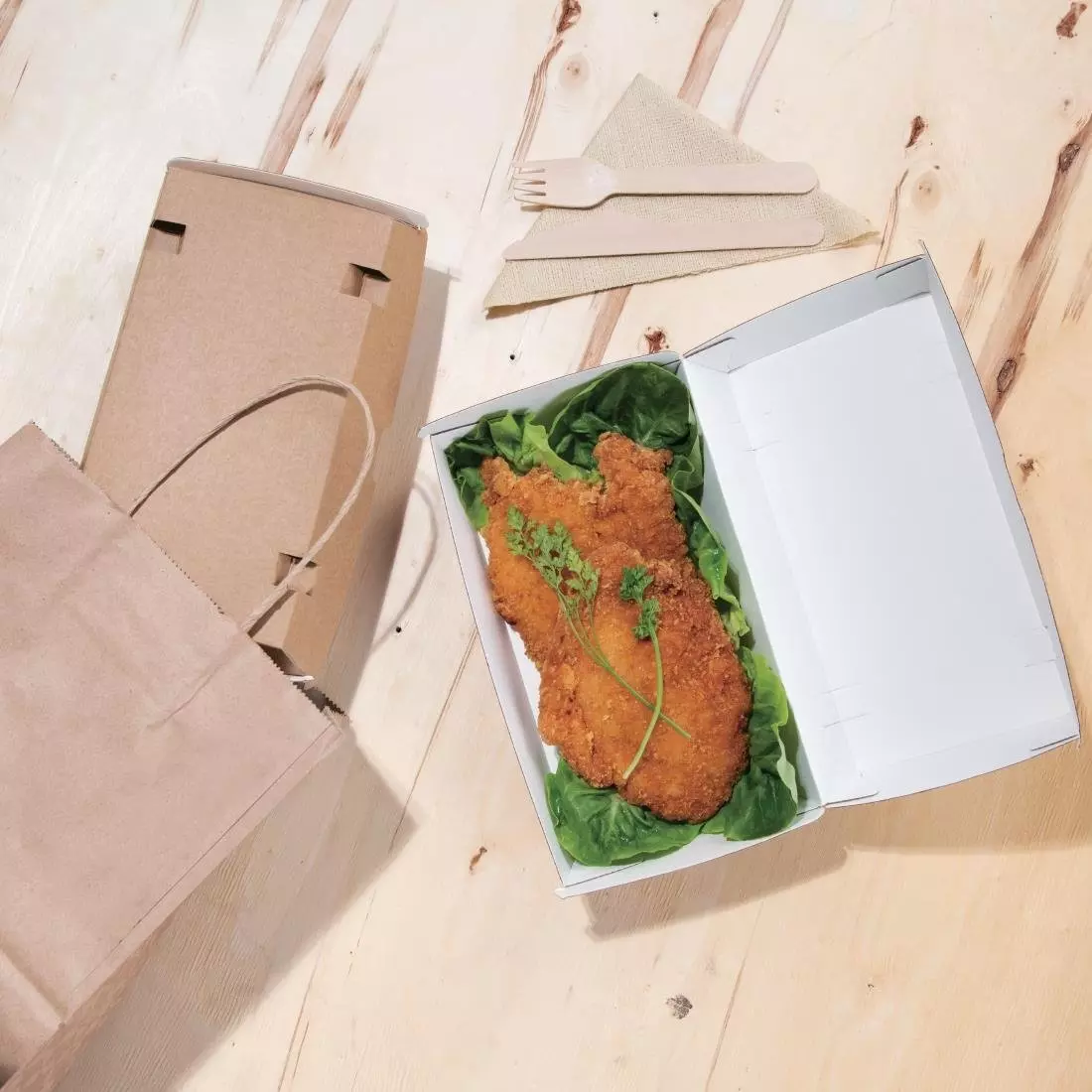 Een Fiesta Compostable composteerbare hamburgerdoosjes kraft groot rechthoekig (100 stuks) koop je bij ShopXPress