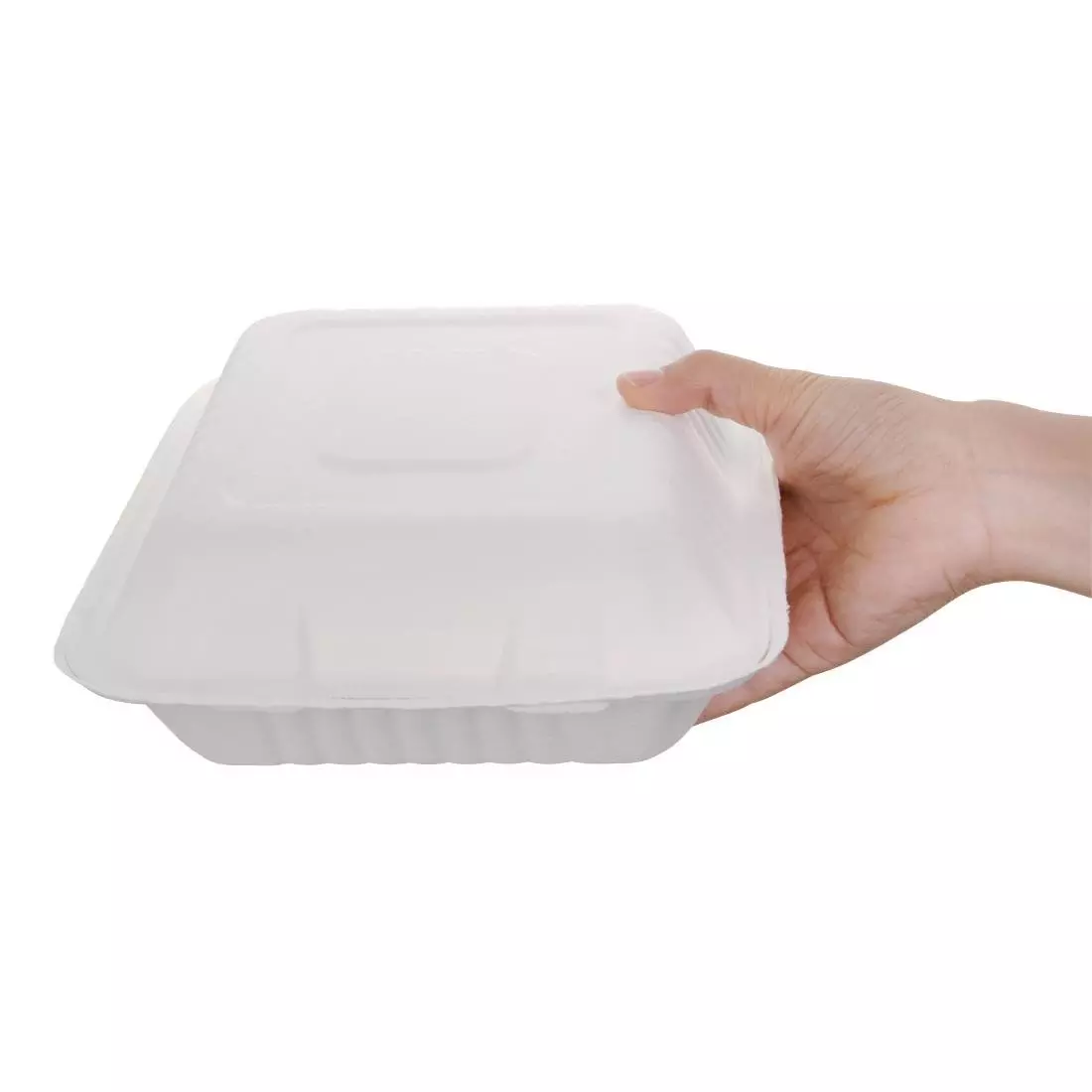 Een Fiesta Compostable composteerbare bagasse voedseldozen 3 compartimenten (200 stuks) koop je bij ShopXPress