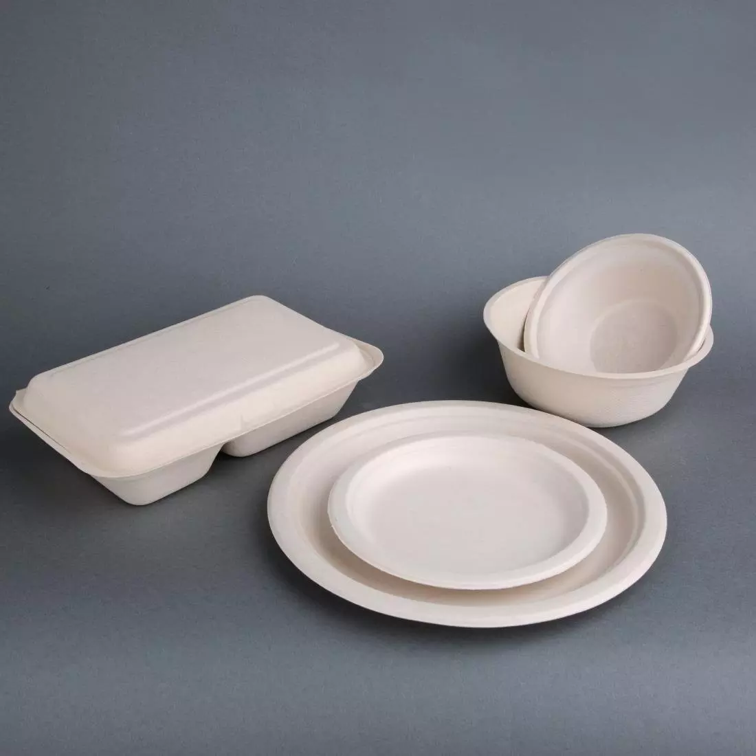 Een Fiesta Compostable composteerbare bagasse kommen rond 310ml (50 stuks) koop je bij ShopXPress