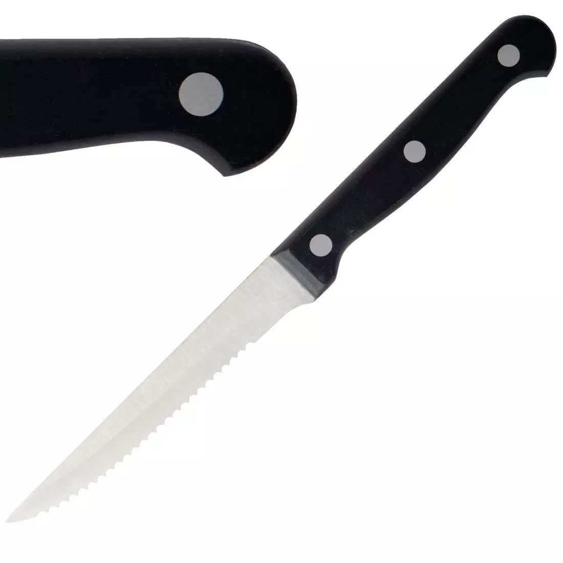 Een Olympia steakmessen zwart heft 21,5cm (12 stuks) koop je bij ShopXPress