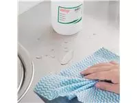 Een Jantex non-woven schoonmaakdoekjes 25 x 33cm blauw (100 stuks) koop je bij ShopXPress