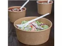 Een Fiesta Compostable ronde kraft saladeschaal 75cl (300 stuks) koop je bij ShopXPress