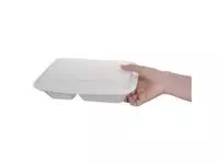 Een Fiesta Compostable composteerbare bagasse voedseldozen 2 compartimenten (200 stuks) koop je bij ShopXPress