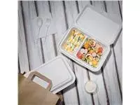 Een Fiesta Compostable composteerbare bagasse voedseldozen 2 compartimenten (200 stuks) koop je bij ShopXPress