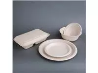 Een Fiesta Compostable composteerbare bagasse kommen rond 310ml (50 stuks) koop je bij ShopXPress