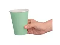 Een Fiesta Recyclable koffiebekers enkelwandig turquoise 340ml (1000 stuks) koop je bij ShopXPress