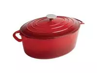 Een Vogue ovale inductie braadpan rood 5L koop je bij ShopXPress