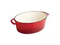 Een Vogue ovale inductie braadpan rood 5L koop je bij ShopXPress