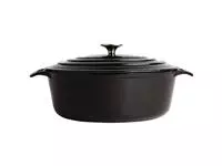 Een Vogue ovale inductie braadpan zwart 6L koop je bij ShopXPress