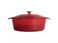 Een Vogue ovale inductie braadpan rood 5L koop je bij ShopXPress