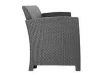 Een Bolero PP fauteuil en tafel rieten set grijs koop je bij ShopXPress