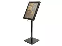 Een Securit LED info display zwart (incl. paal en voet) koop je bij ShopXPress