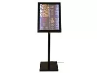 Een Securit LED info display zwart (incl. paal en voet) koop je bij ShopXPress