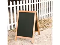 Een Securit Duplo teakhouten stoepbord 85x55cm koop je bij ShopXPress