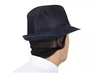 Een Trilby hoed met haarnetje blauw S koop je bij ShopXPress