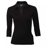 Een Uniform Works dames T-shirt met V-hals zwart XS koop je bij ShopXPress