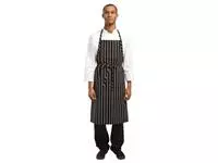 Een Chef Works Premium geweven schort zwart-wit gestreept koop je bij ShopXPress