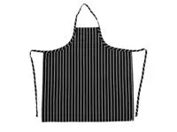 Een Chef Works Premium geweven schort zwart-wit gestreept koop je bij ShopXPress
