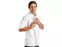 Een Chef Works Springfield unisex koksbuis met rits wit S koop je bij ShopXPress