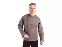 Een Chef Works Urban Hartford unisex koksbuis met rits lange mouw grijs L koop je bij ShopXPress