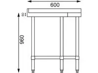 Een Vogue RVS werktafel hoekelement 60cm koop je bij ShopXPress