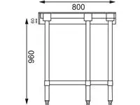 Een Vogue RVS werktafel hoekelement 60cm koop je bij ShopXPress