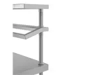 Een Vogue RVS werktafel met wandplanken koop je bij ShopXPress